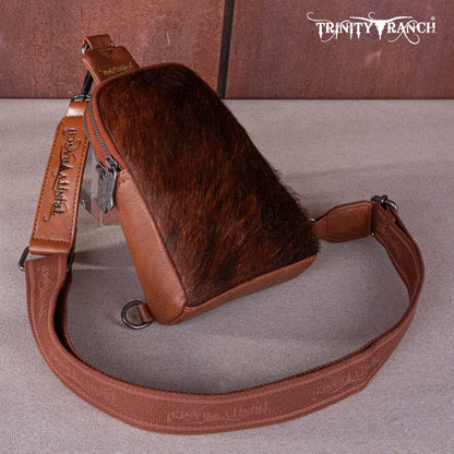 Trinity Ranch Genuine Hair-On Cowhide  Collection Sling Bag