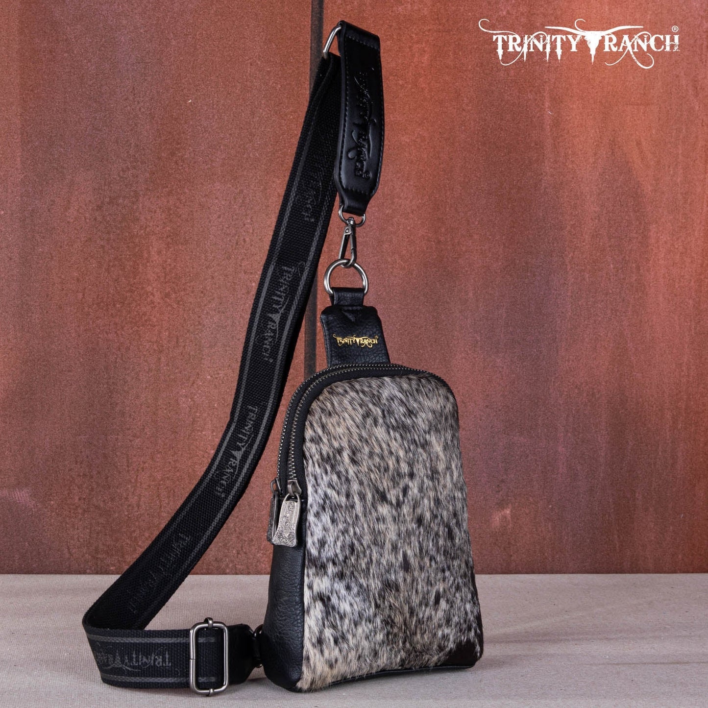 Trinity Ranch Genuine Hair-On Cowhide  Collection Sling Bag