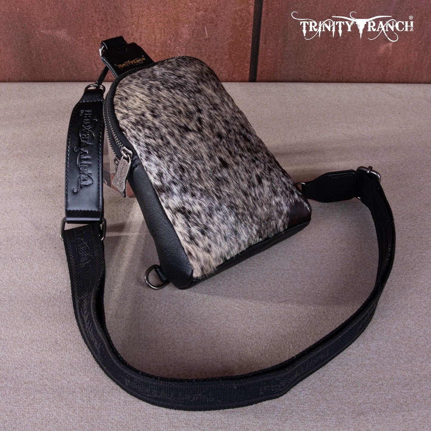 Trinity Ranch Genuine Hair-On Cowhide  Collection Sling Bag