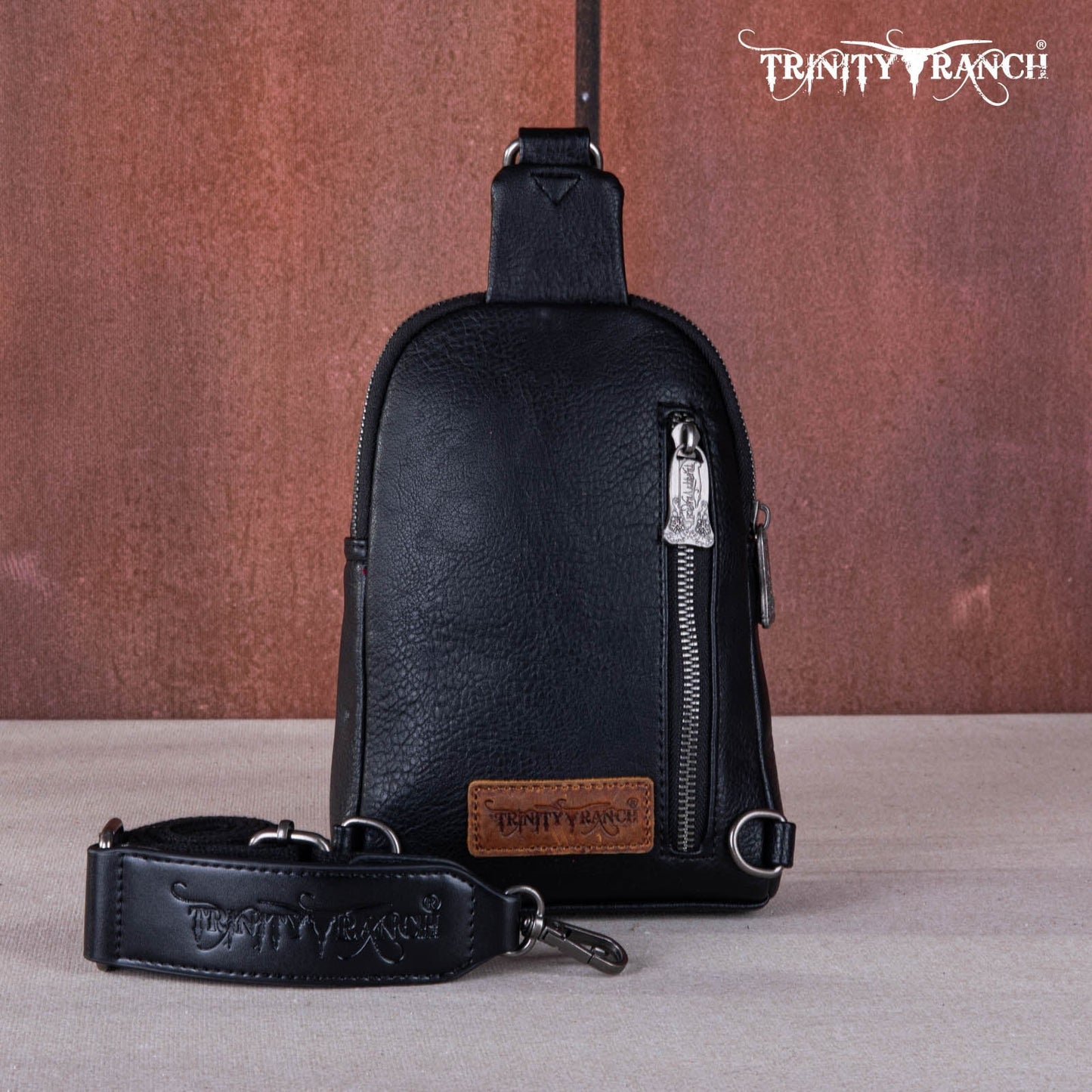 Trinity Ranch Genuine Hair-On Cowhide  Collection Sling Bag