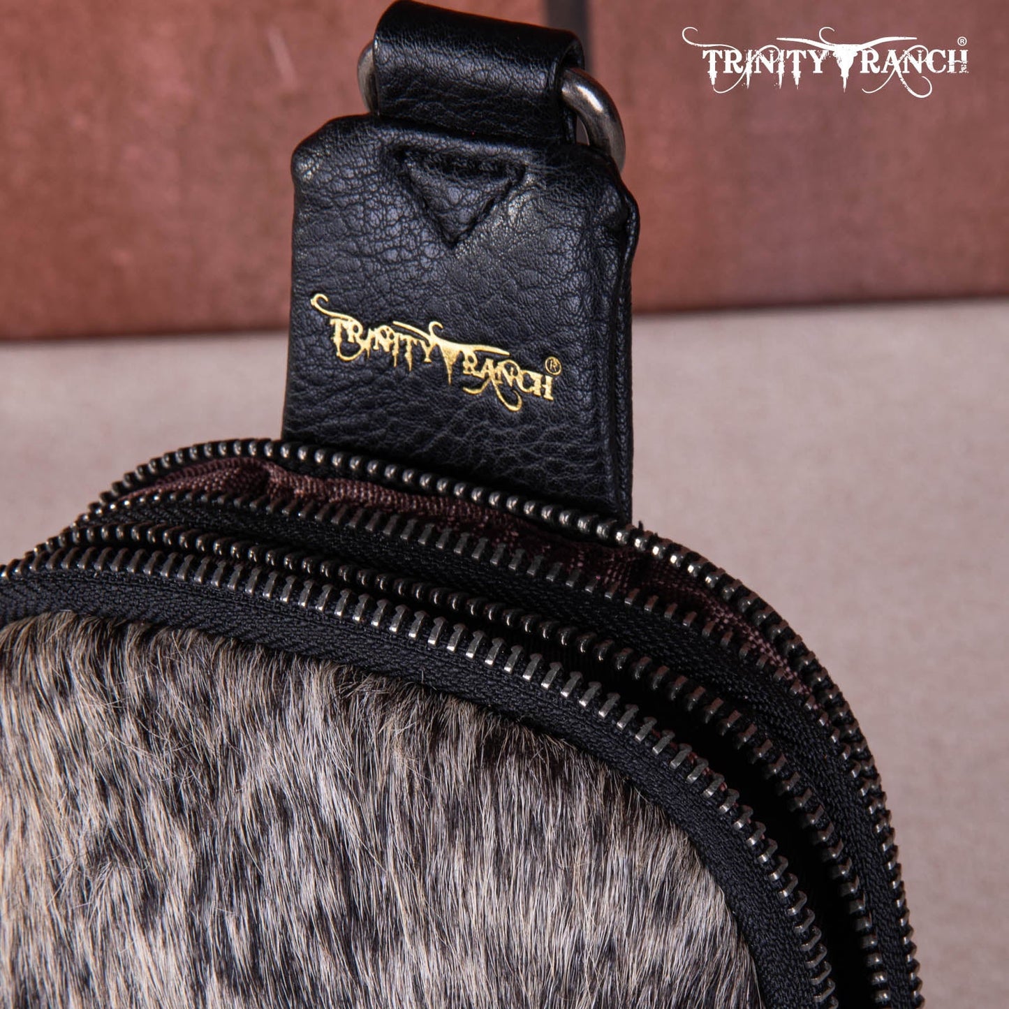 Trinity Ranch Genuine Hair-On Cowhide  Collection Sling Bag