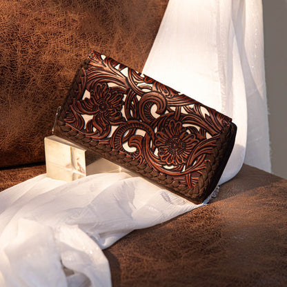 Trinity Ranch Floral Tooled Bifold Wallet