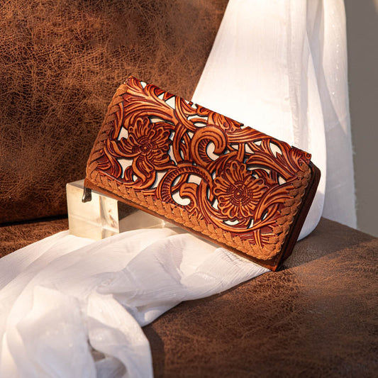 Trinity Ranch Floral Tooled Bifold Wallet