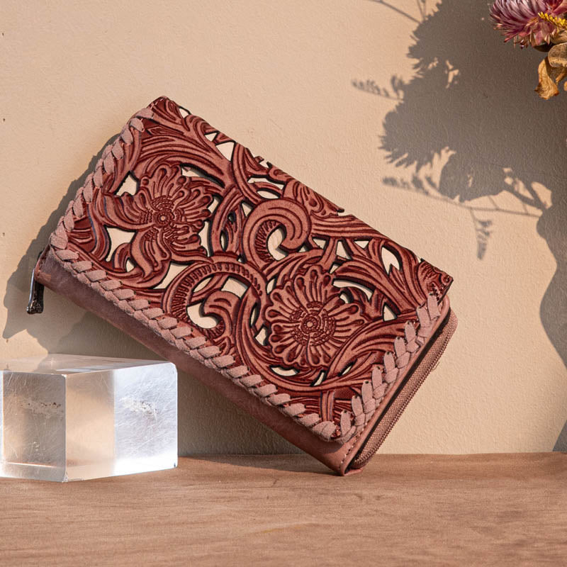 Trinity Ranch Floral Tooled Bifold Wallet