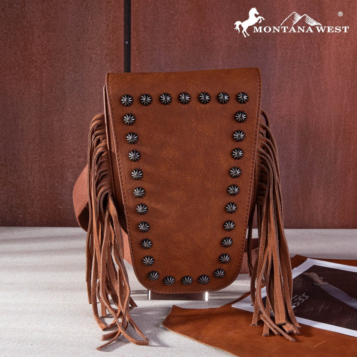 MW1250-198 Montana West  Fringe Belt Bag Sling Bag