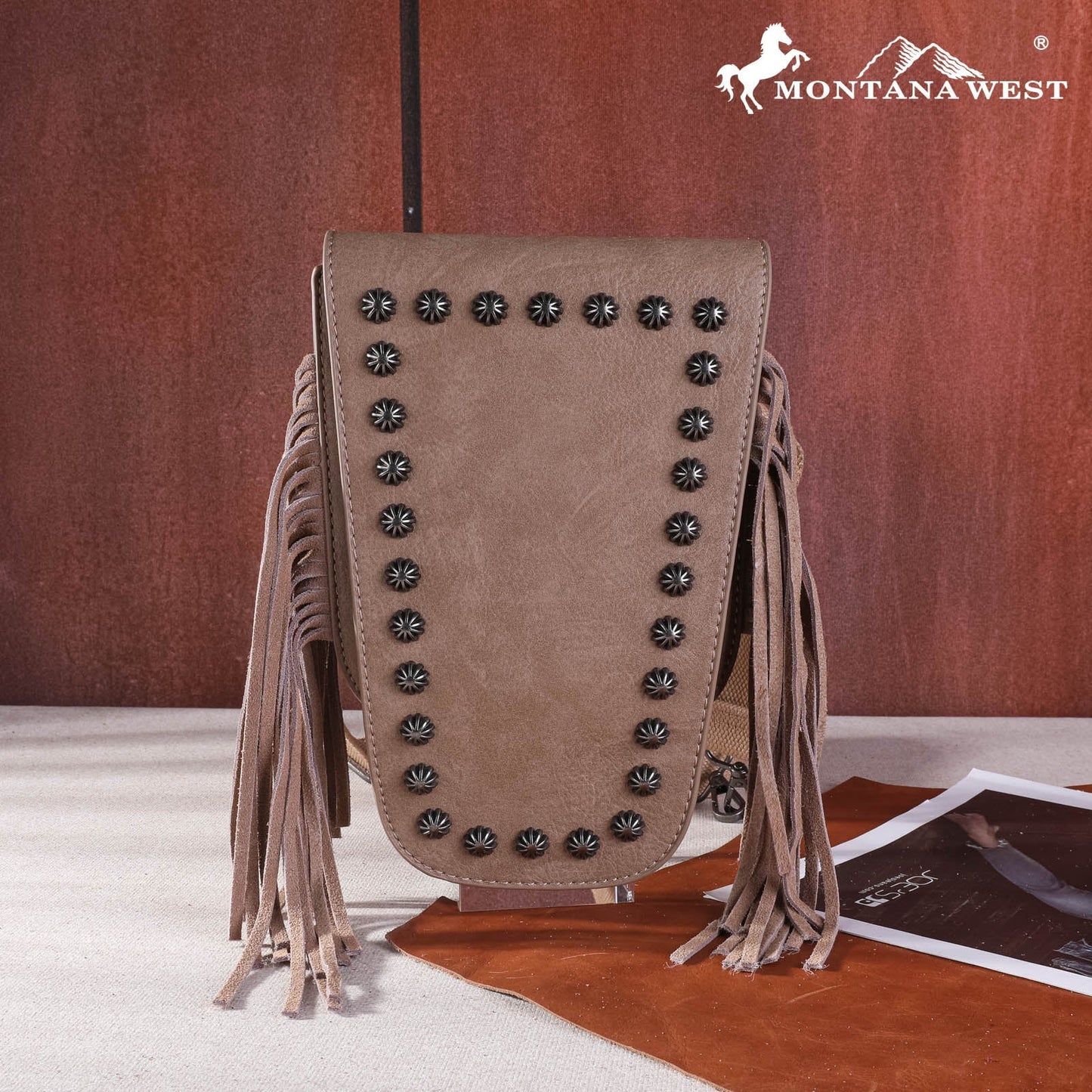 MW1250-198 Montana West  Fringe Belt Bag Sling Bag