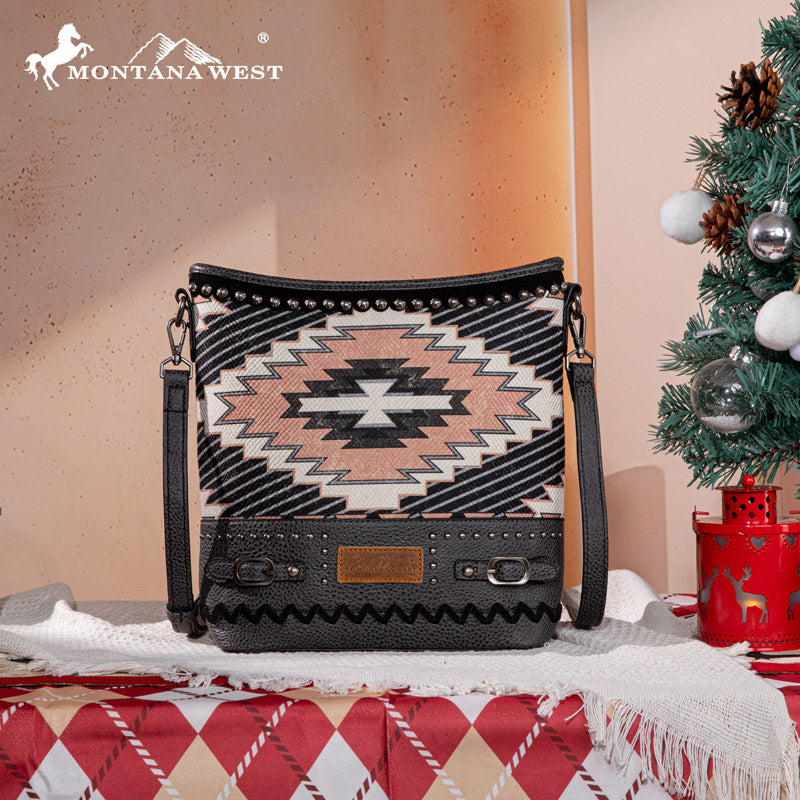 Montana West Aztec Embroidered Concealed Crossbody Bag