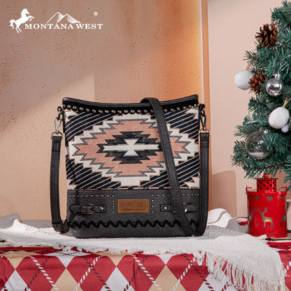 Montana West Aztec Embroidered Concealed Crossbody Bag