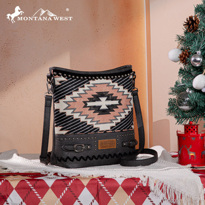 Montana West Aztec Embroidered Concealed Crossbody Bag