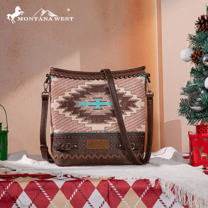 Montana West Aztec Embroidered Concealed Crossbody Bag