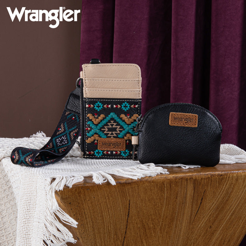 Wrangler Aztec Embroidered Whipstitch Sling Bag