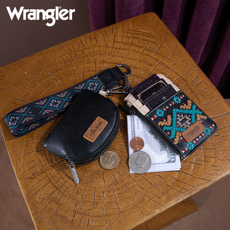 Wrangler Aztec Embroidered Whipstitch Sling Bag