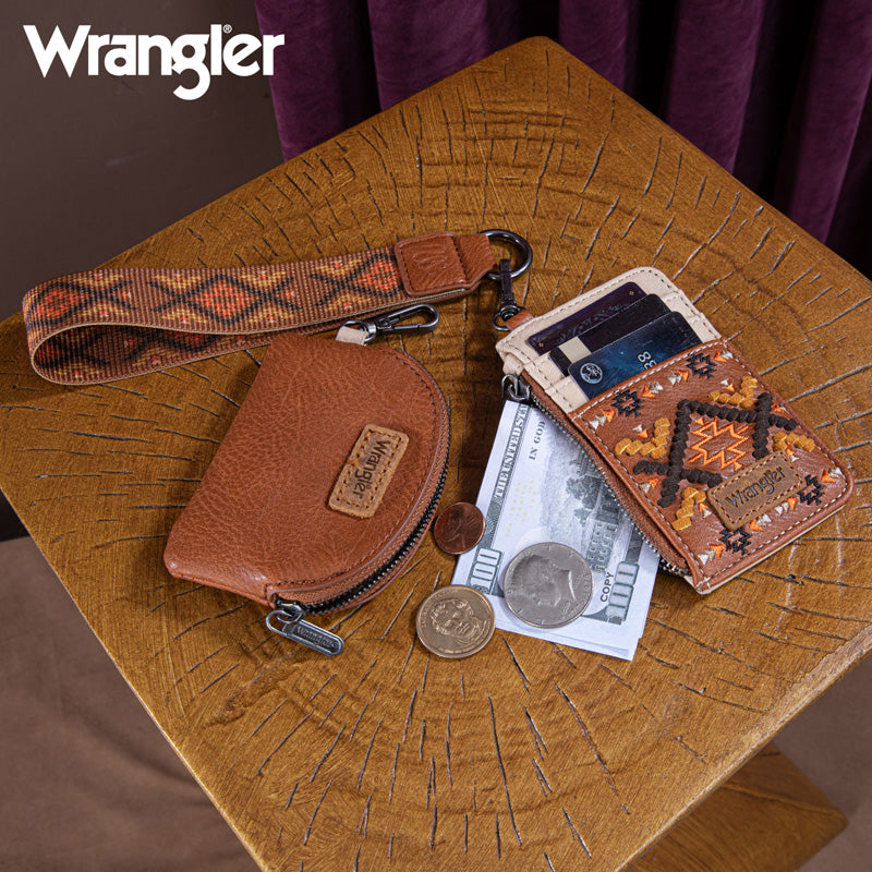 Wrangler Aztec Embroidered Whipstitch Sling Bag