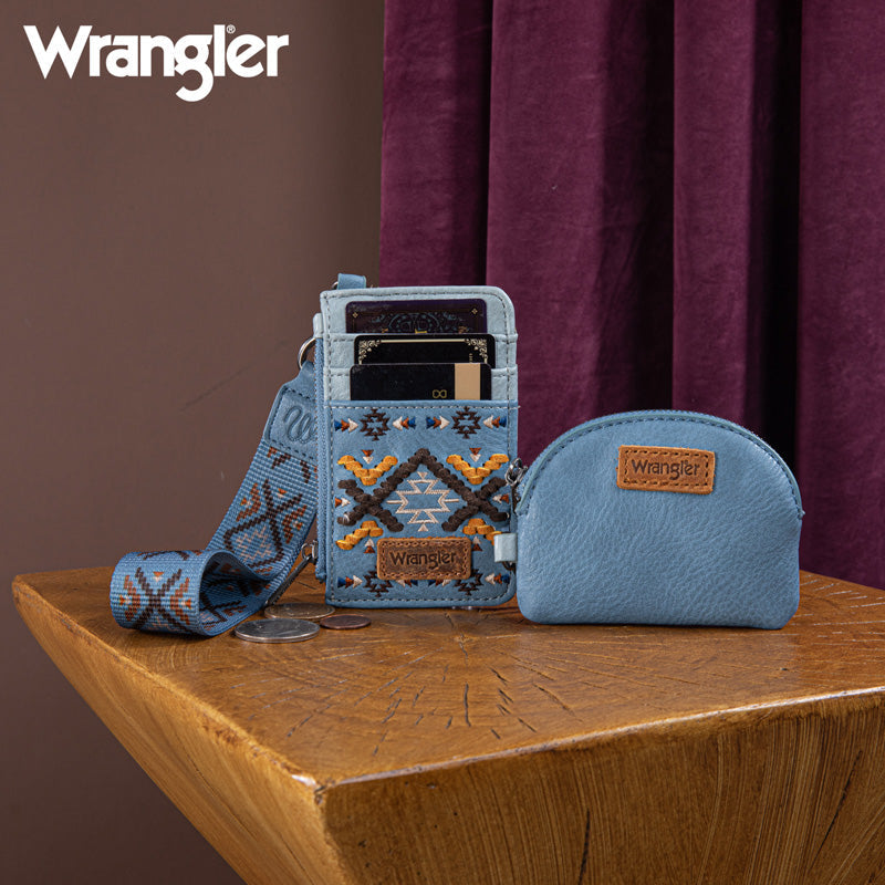 Wrangler Aztec Embroidered Whipstitch Sling Bag