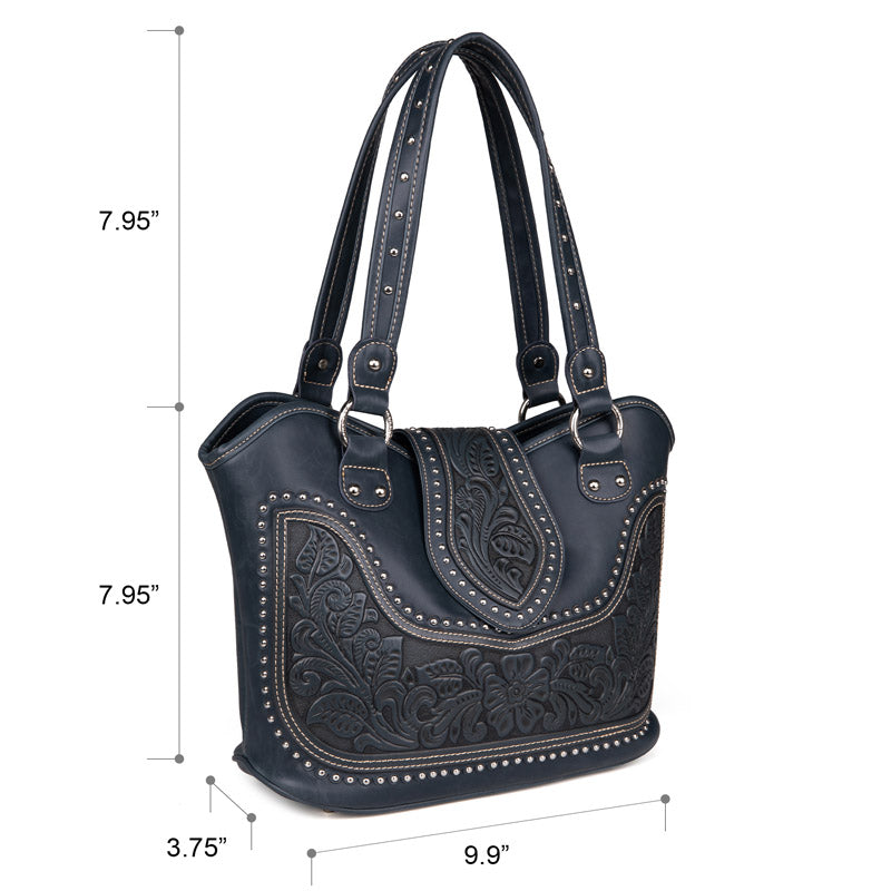 Montana West Tooling Studded Concealed Carry Handbag