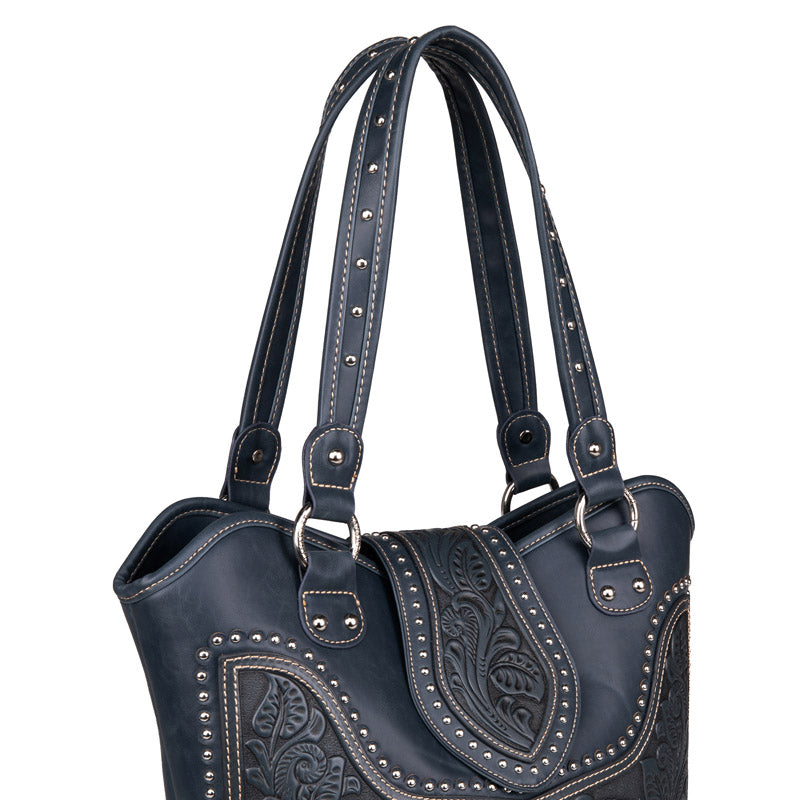 Montana West Tooling Studded Concealed Carry Handbag