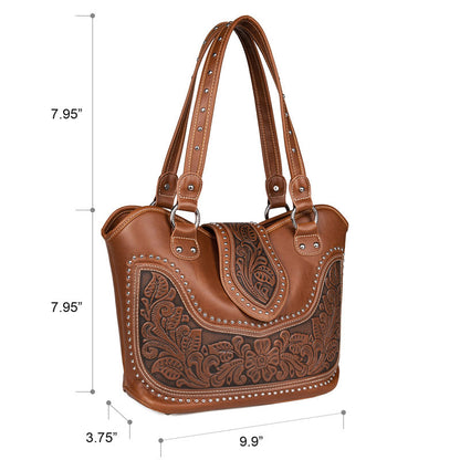 Montana West Tooling Studded Concealed Carry Handbag