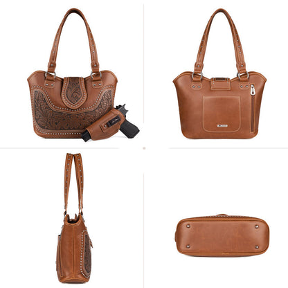 Montana West Tooling Studded Concealed Carry Handbag