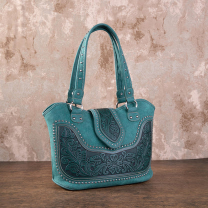 Montana West Tooling Studded Concealed Carry Handbag