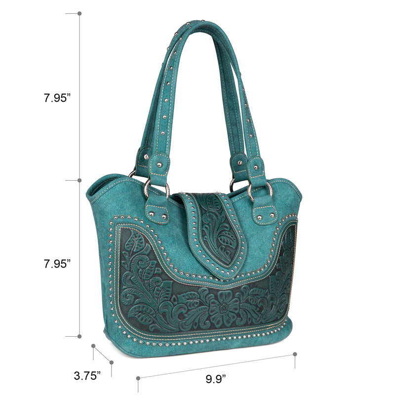 Montana West Tooling Studded Concealed Carry Handbag