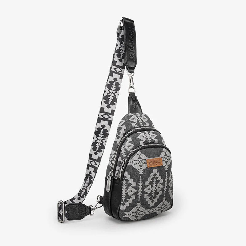 Wrangler Aztec Print Sling Bag