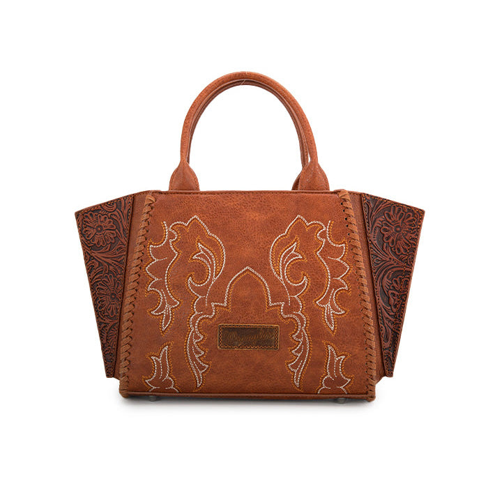 Wrangler Embroidered Boot Scroll Tote Bag