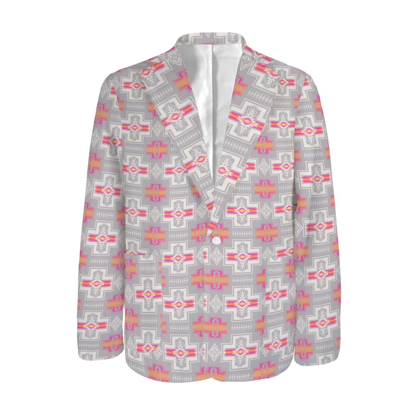 Pink Fire Aztec Mens Western Blazer