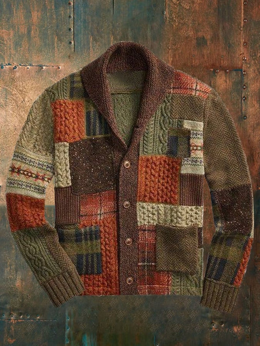 Vintage Knitted Men's Cardigan