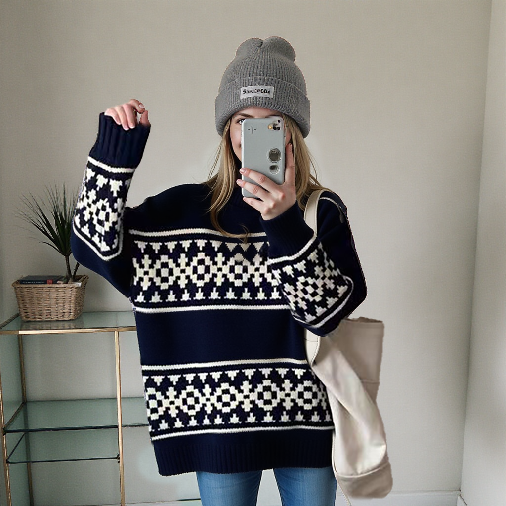 Retro Striped Woolen Sweater