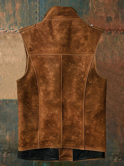 Men's Vintage Western Multi-Pocket Vest