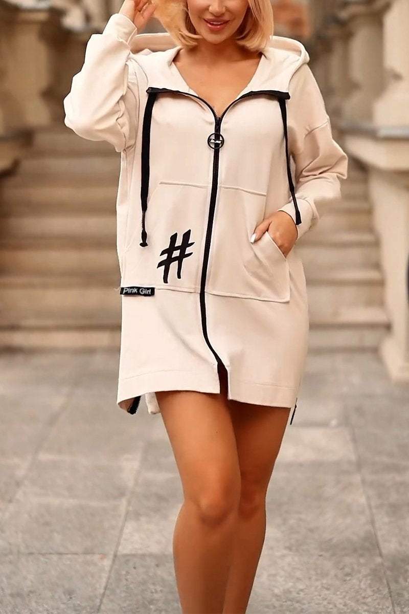 Women's Casual Hooded Zip-up Jacket