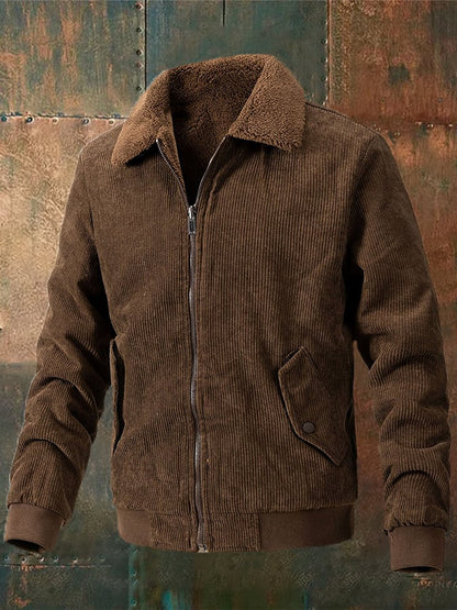 Men's Loose Casual Lapel Plush Jacket