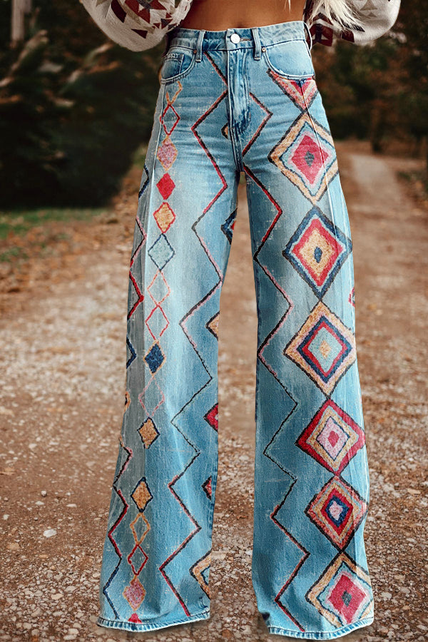 Classic Graphic Print Pants