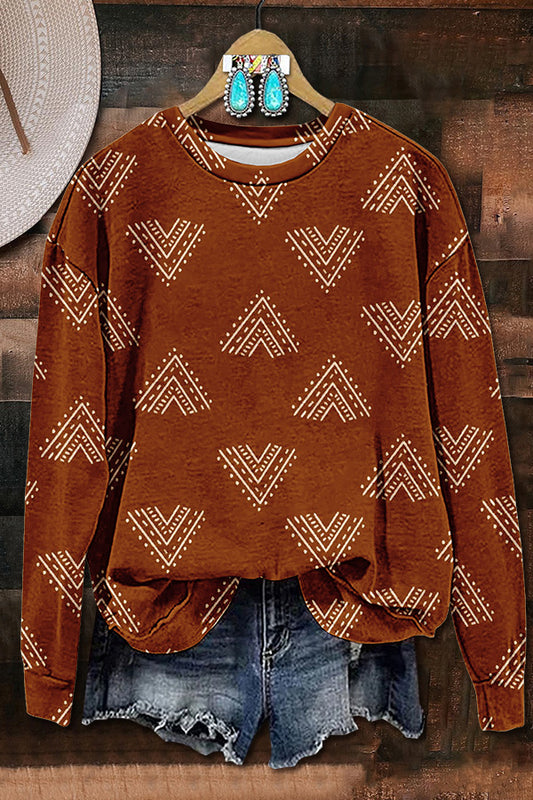 Geometric Print Sweatshirt