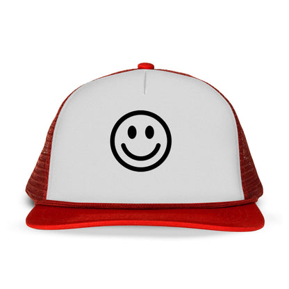 Smile Face Printed Trucker Hat