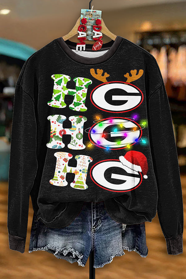 Vintage Georgia Christmas Print Sweatshirt