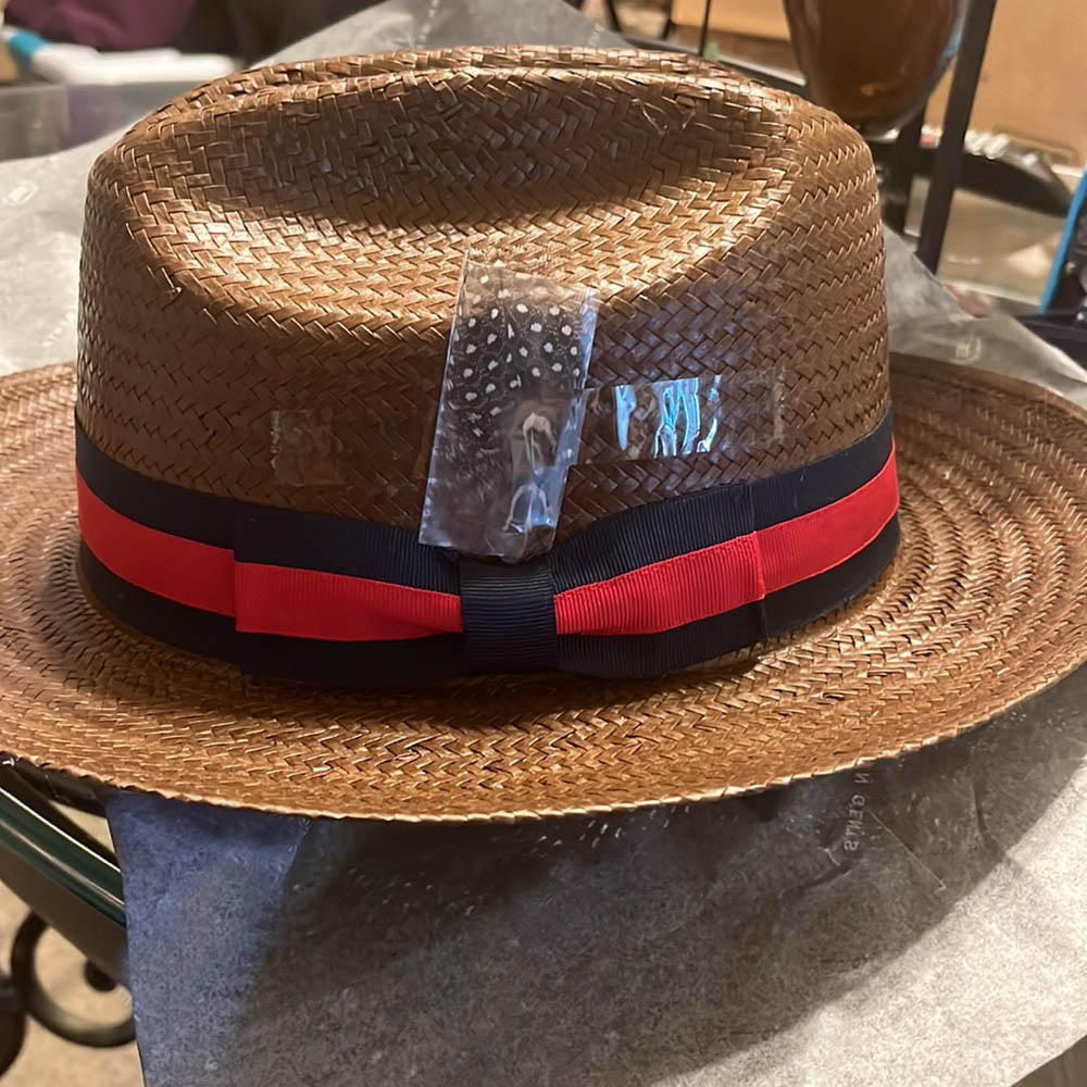 Tienda SG Miller Ranch Fedora - Patriotic Straw [BUY 2 FREE SHIPPING & BOX PACKING]