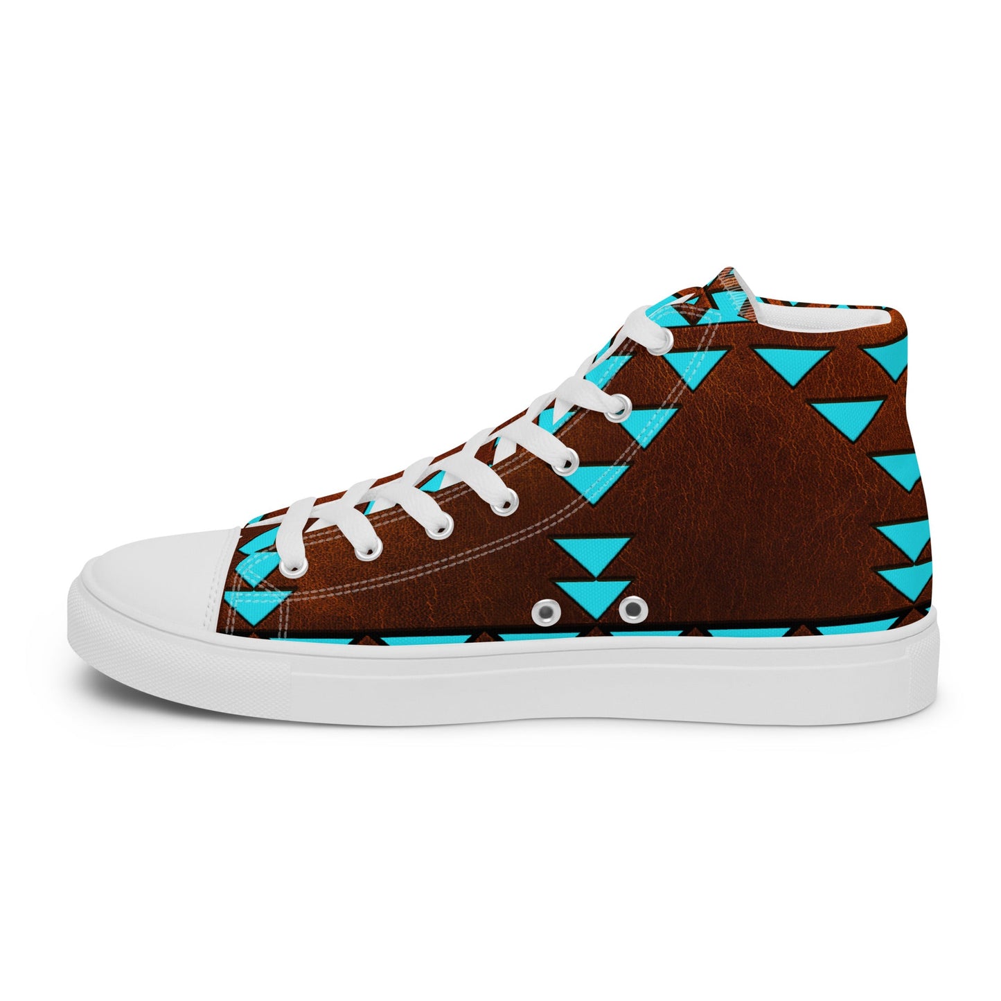 Mullet Cowboy Aztec Men__ High Top Canvas Shoes