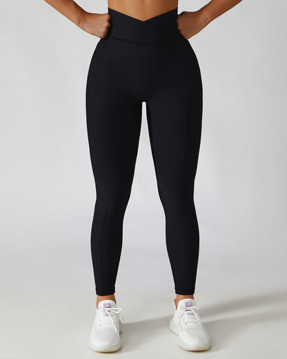 High Waist Fitness Pants Skinny Peach Hip Lift Running Pants