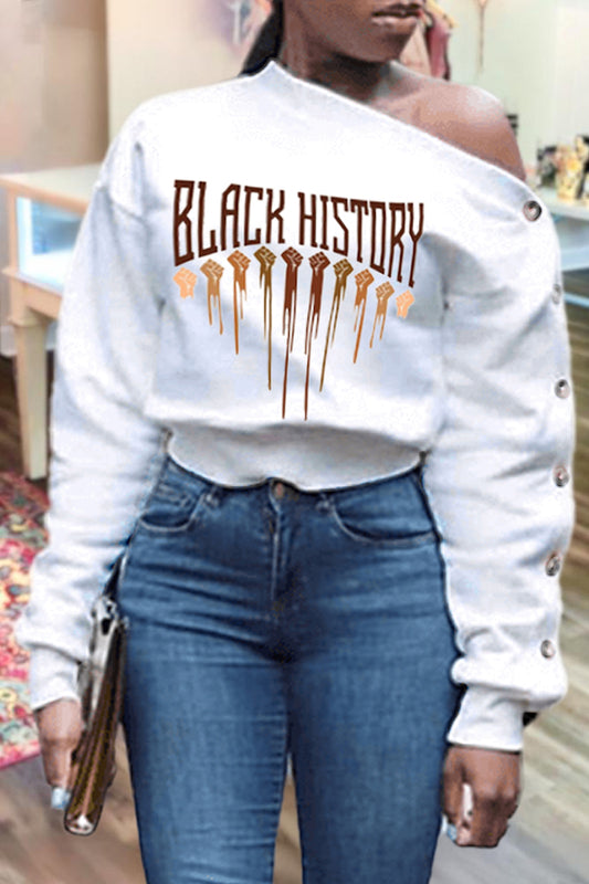 Elegant Contrasting Black History Month Sweatshirt