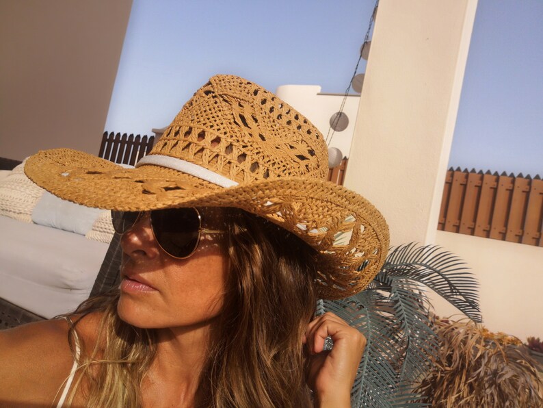 Boho cowboy hats for women, bohemian cowgirl straw hat, stetson western hats, kekugi