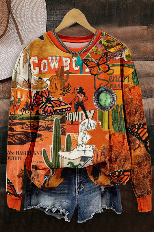 Vintage Western Country Aesthetic Sweatshirt