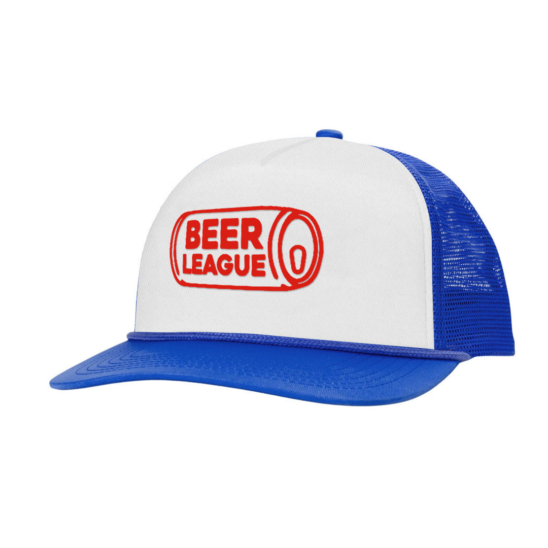 Beer Can Pattern BEER LEAGUE Letter Printed Trucker Hat