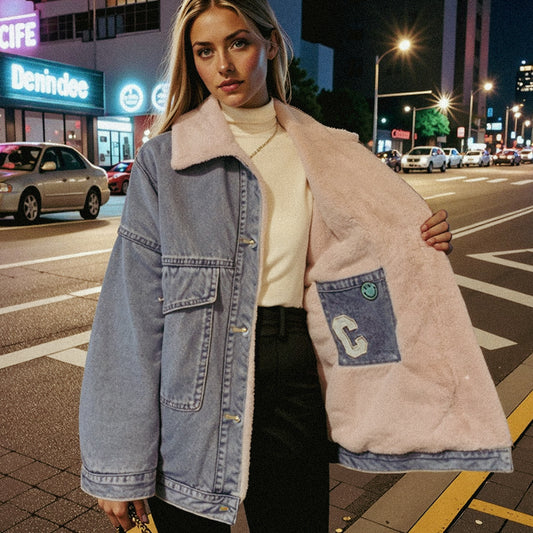 Women's Reversible Lambswool Denim Jacket