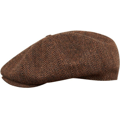 [NEW!]PEAKED CAPS Genuine Scottish Harris Tweed 8 Panels Man Cap Wool Peaky-