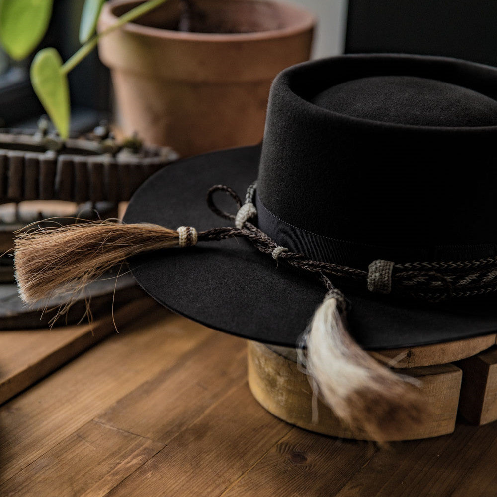 Western Wool Felt Pork Pie Hat