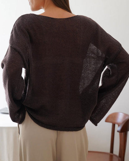 Hollow See-Through Sweater