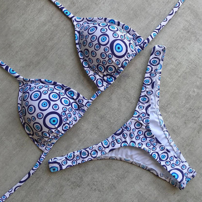 Personalized Printed Split Bikini