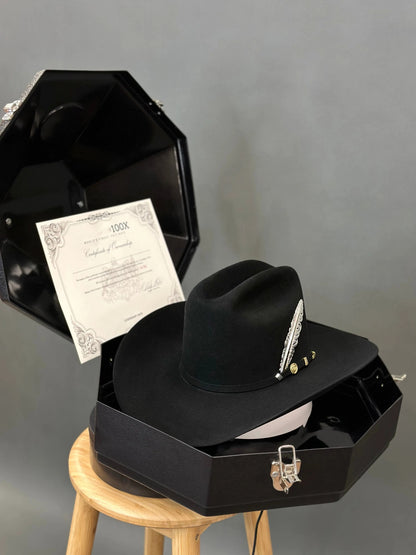 Limited Edition🔥COWBOY HAT 100X EL PRESIDENTE NEGRO/BLACK COPA ALTA