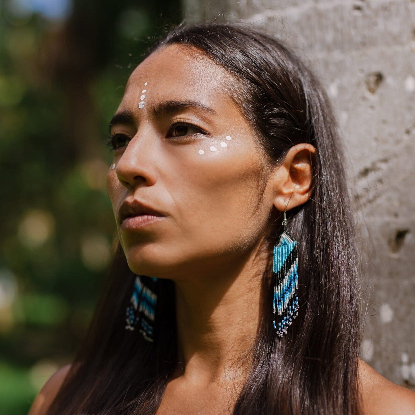 Deep Waters Beaded Earrings